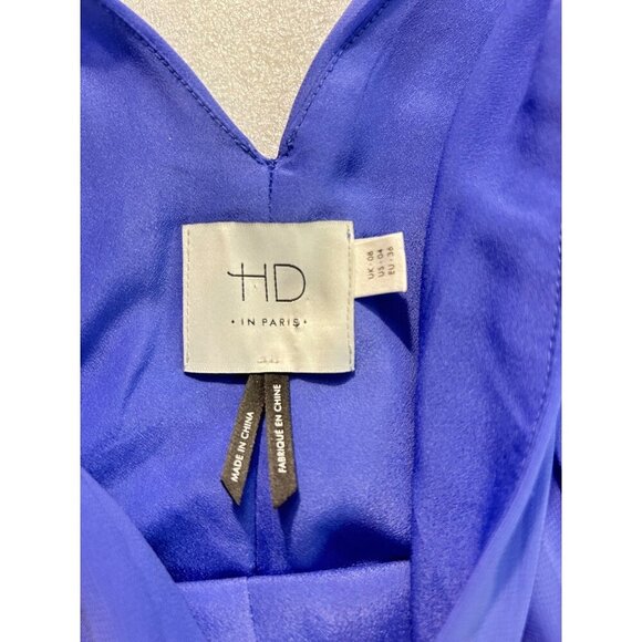 Anthropologie HD in Paris Lavana Periwinkle Grecian Dress Size 4 - Picture 4 of 5